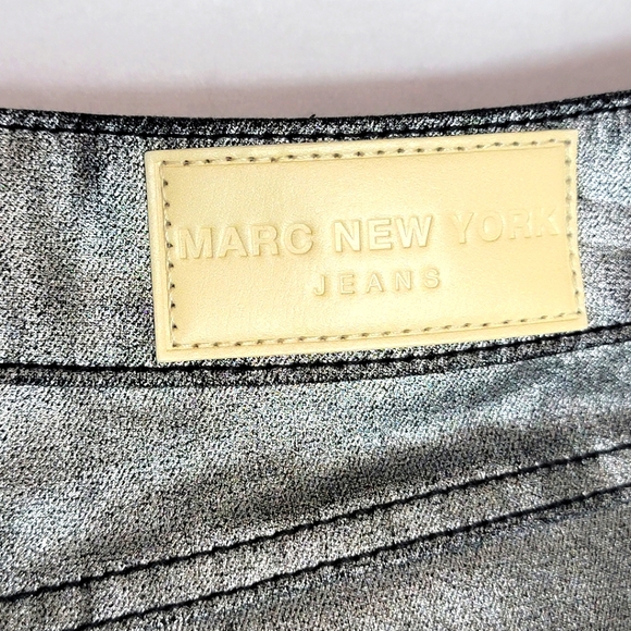 NWT!! Marc New York Metallic Stretch Denim Coated Column Skirt Size 4. #446 - Picture 9 of 9
